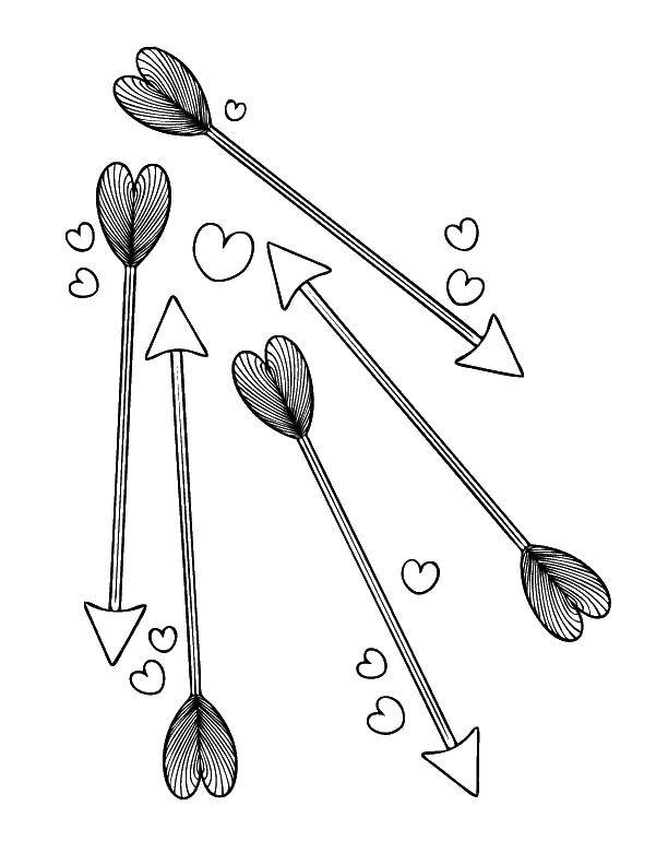 Coloring Arrows of love. Category I love you. Tags:  love, arrows, Serdica.