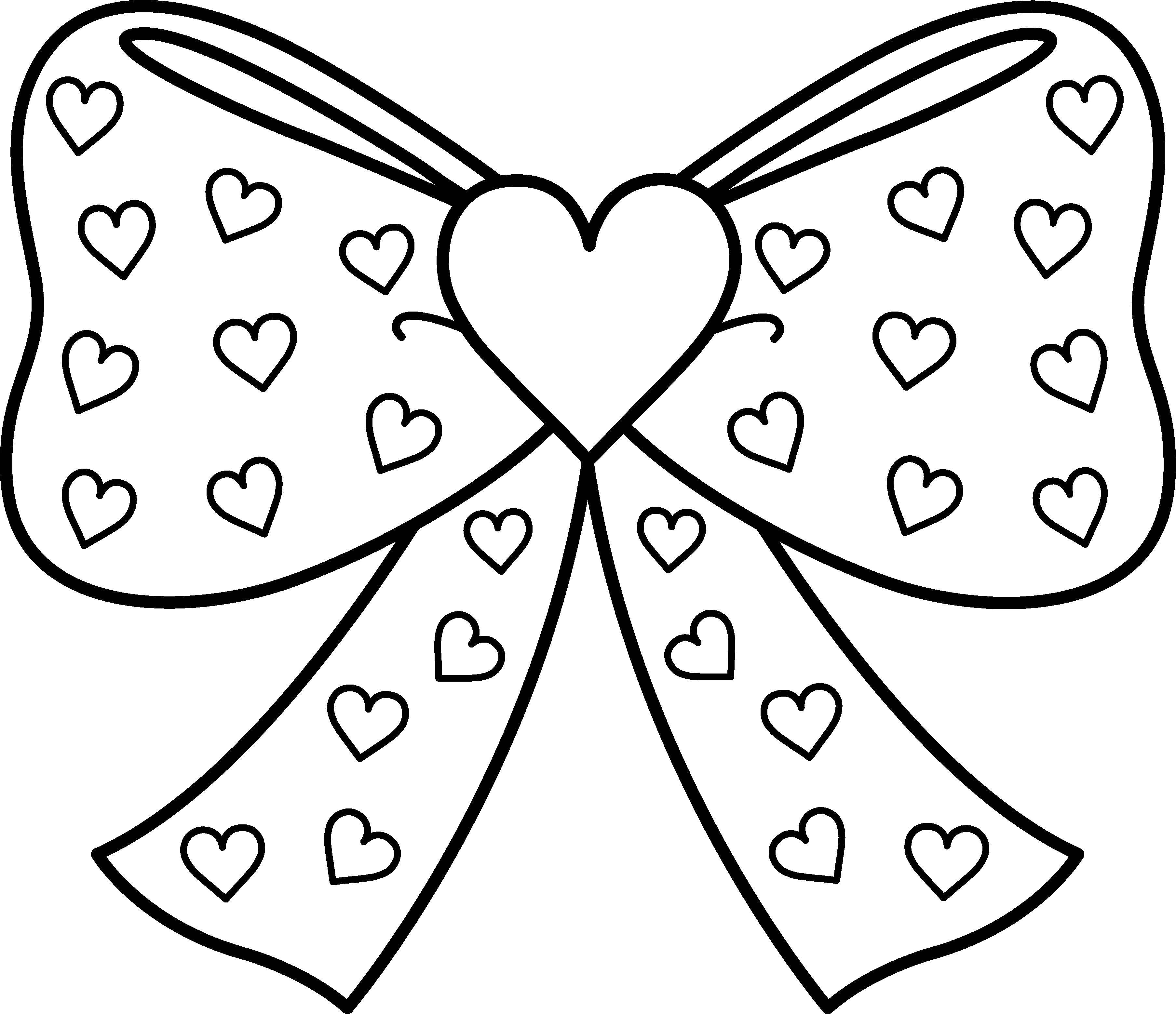 Coloring Bow. Category I love you. Tags:  heart, bow, love.