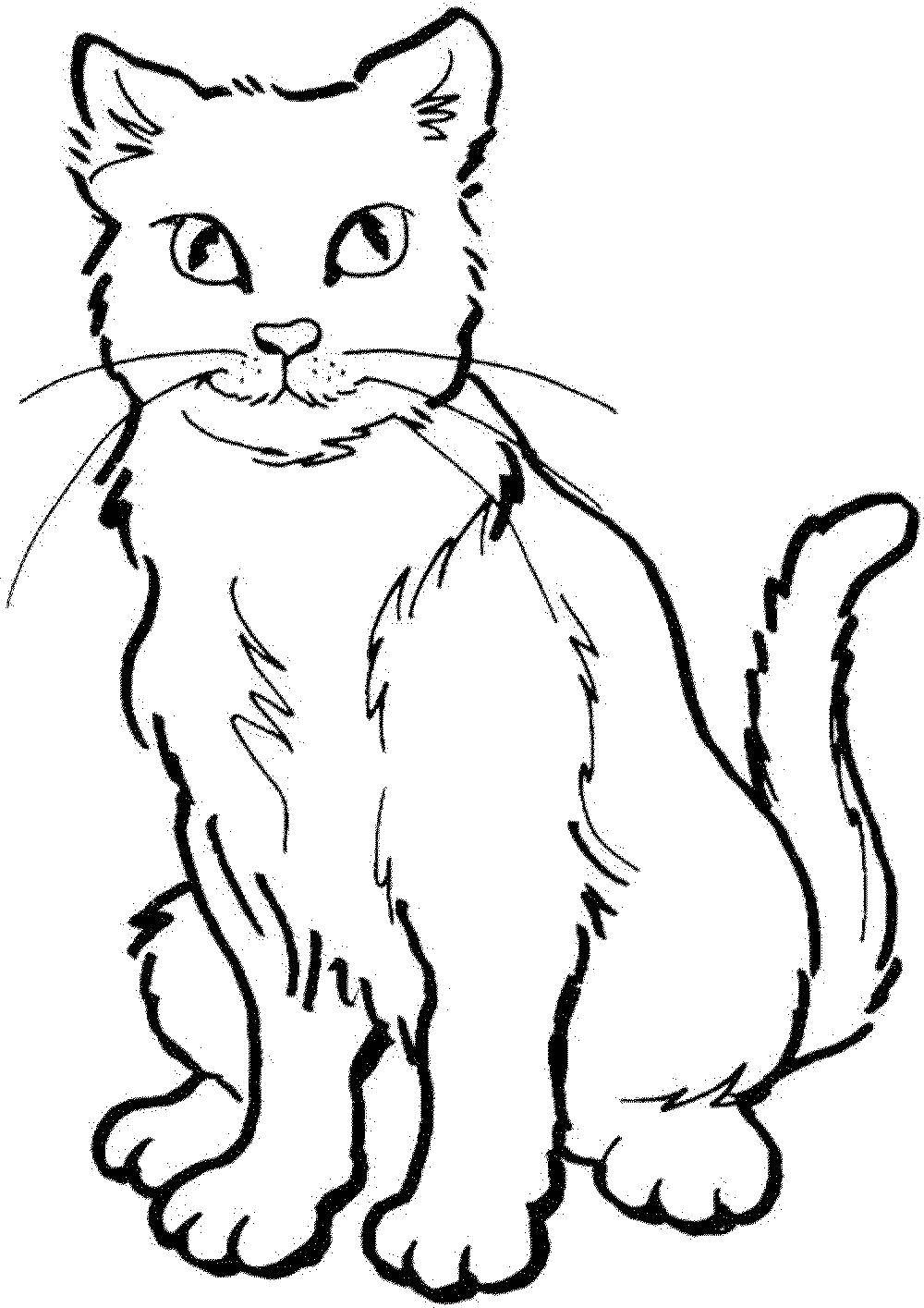 Название: Раскраска Кошечка. Категория: Коты и котята. Теги: животные, котенок, кошка.