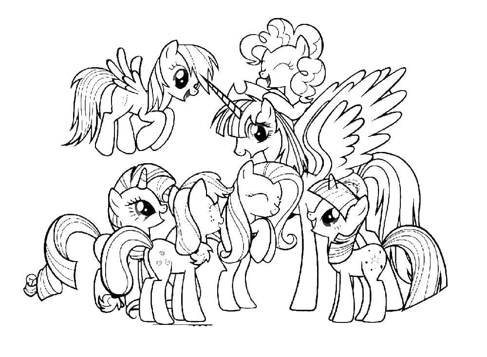 Coloring My little pony. Category cartoons. Tags:  pony, unicorn.