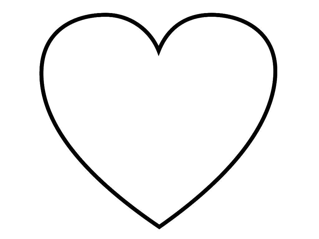 Название: Раскраска Сердце. Категория: Сердечки. Теги: сердечки, любовь, форма.