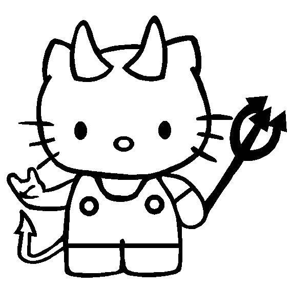 Coloring Kitty yo. Category Hello Kitty. Tags:  Hello kitty, devil.
