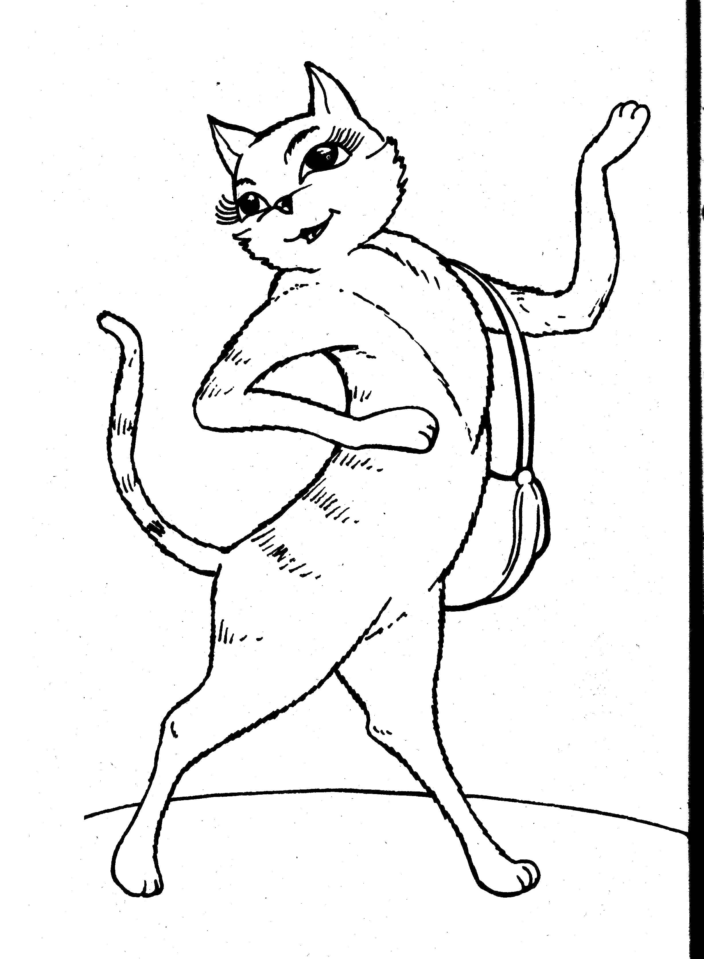 Название: Раскраска Кошка с сумочкой. Категория: Коты и котята. Теги: животные, котенок, кошка, модница.
