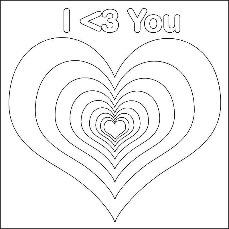 Coloring Many hearts. Category I love you. Tags:  hearts, love, I love you.