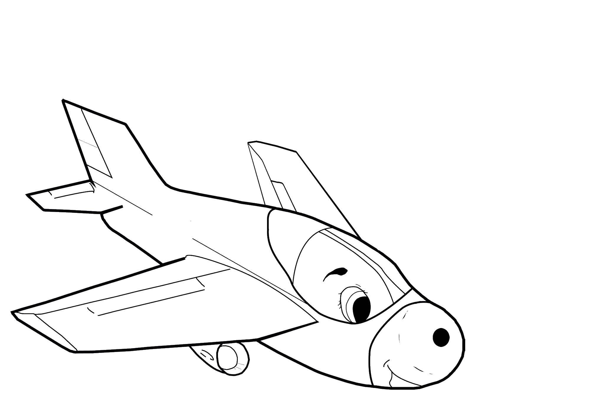 Название: Раскраска Самолет. Категория: самолеты. Теги: самолет.