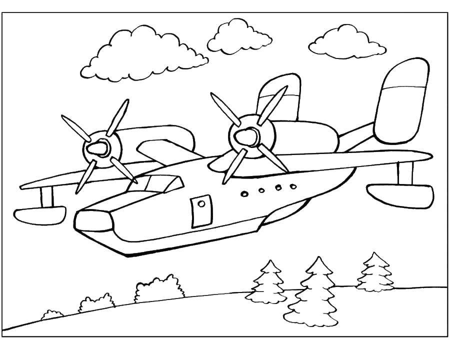 Coloring The plane. Category the planes. Tags:  plane.