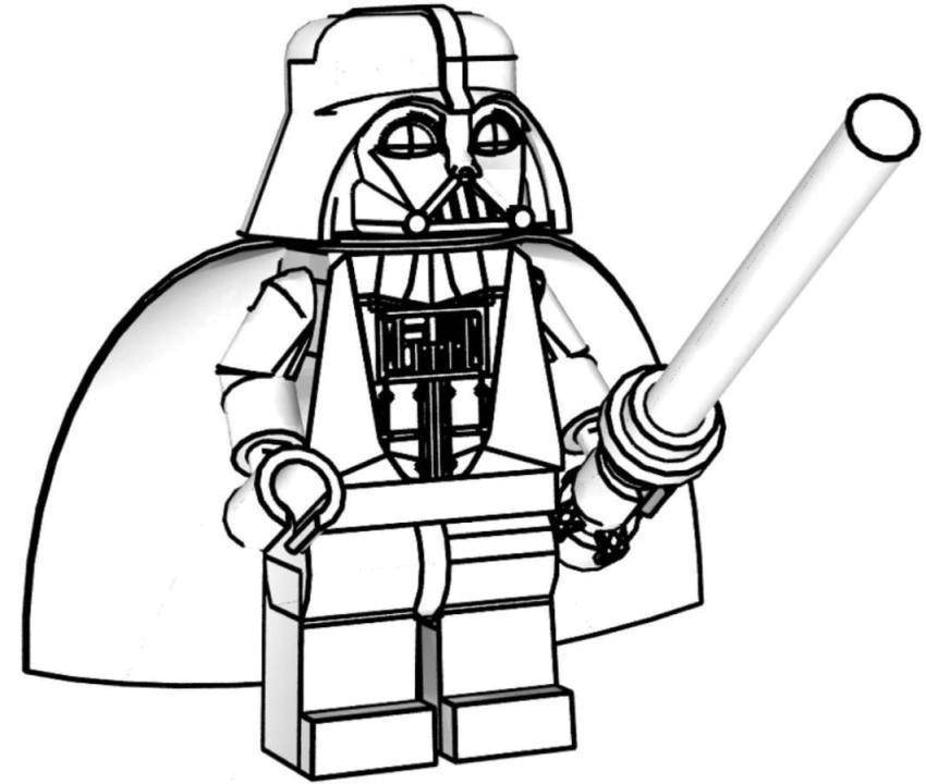 Название: Раскраска Дарт вейдер из звездных войн. Категория: Лего. Теги: Конструктор, Лего.