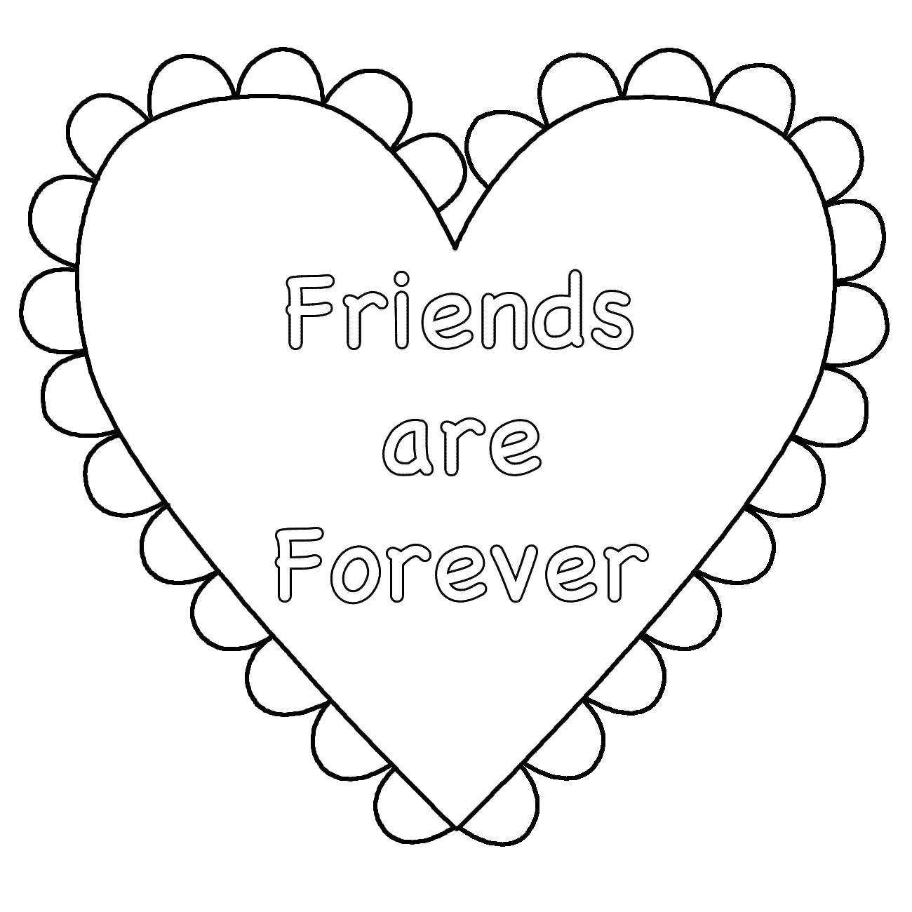 Coloring Friends forever. Category coloring. Tags:  Labels, patterns.
