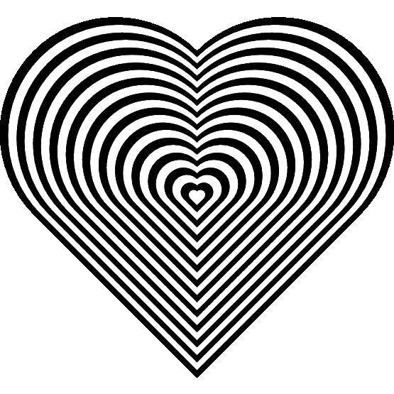 Название: Раскраска Гипнотизирующее сердце. Категория: Сердечки. Теги: сердечки, любовь, форма.