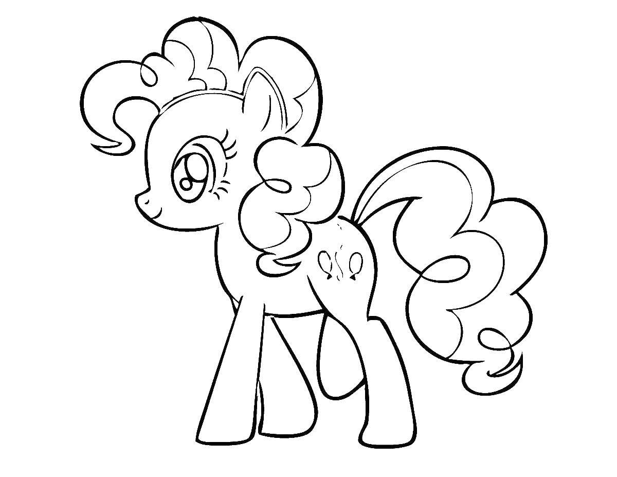 Coloring Cute pony. Category my little pony. Tags:  the toy ponies for girls.
