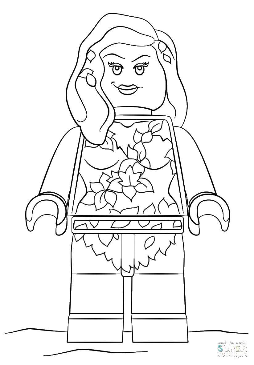 Название: Раскраска Девочка лего. Категория: Лего. Теги: лего, конструктор.