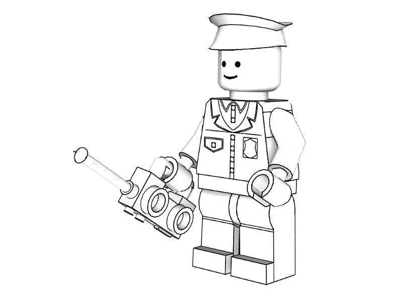 Coloring Police LEGO. Category LEGO. Tags:  Designer, LEGO.