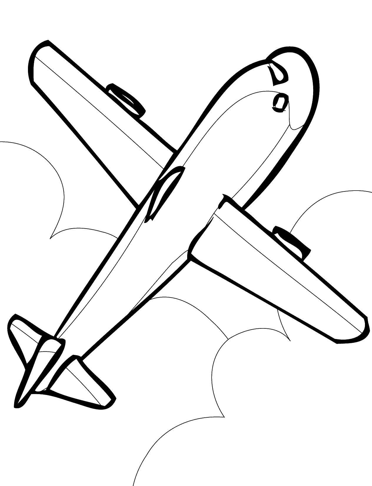 Название: Раскраска Самолет. Категория: самолеты. Теги: самолет.