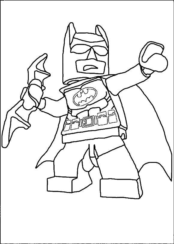 Coloring Batman from LEGO. Category LEGO. Tags:  Designer, LEGO, Batman.