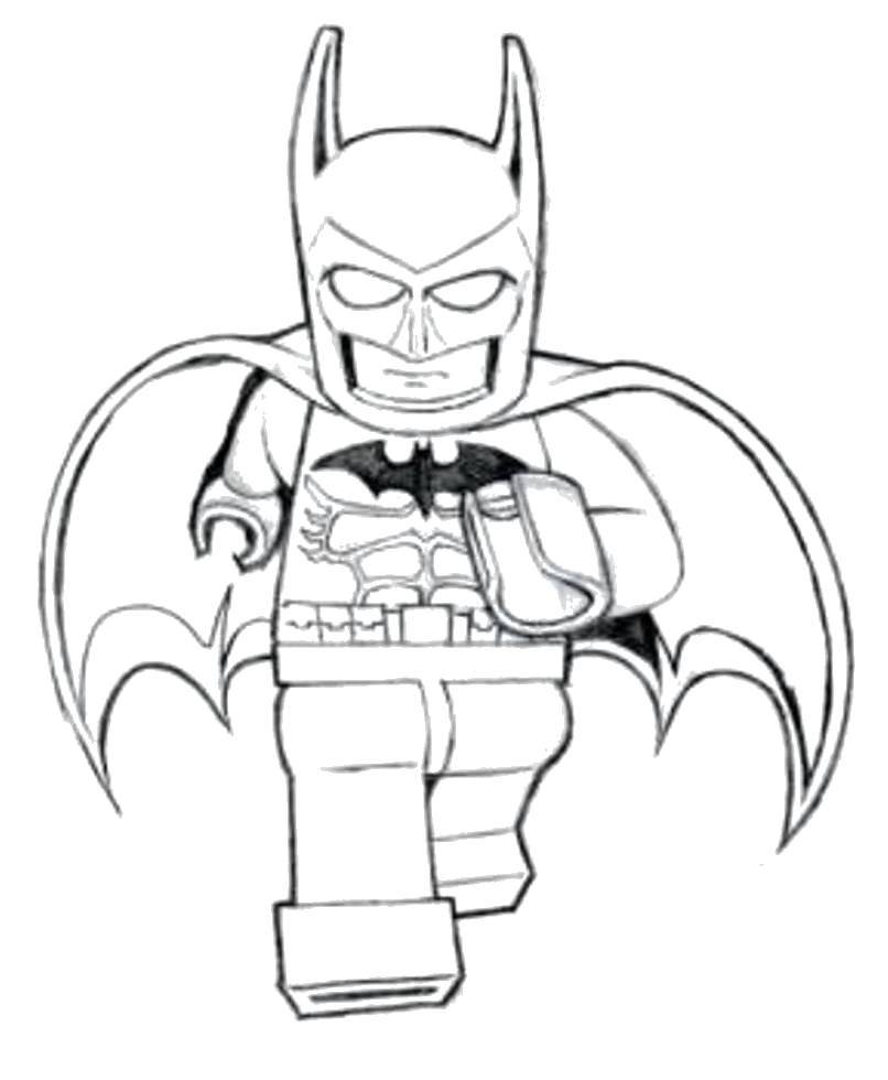 Название: Раскраска Бэтмэн из конструктора лего. Категория: Лего. Теги: Конструктор, Лего, Бэтмэн.