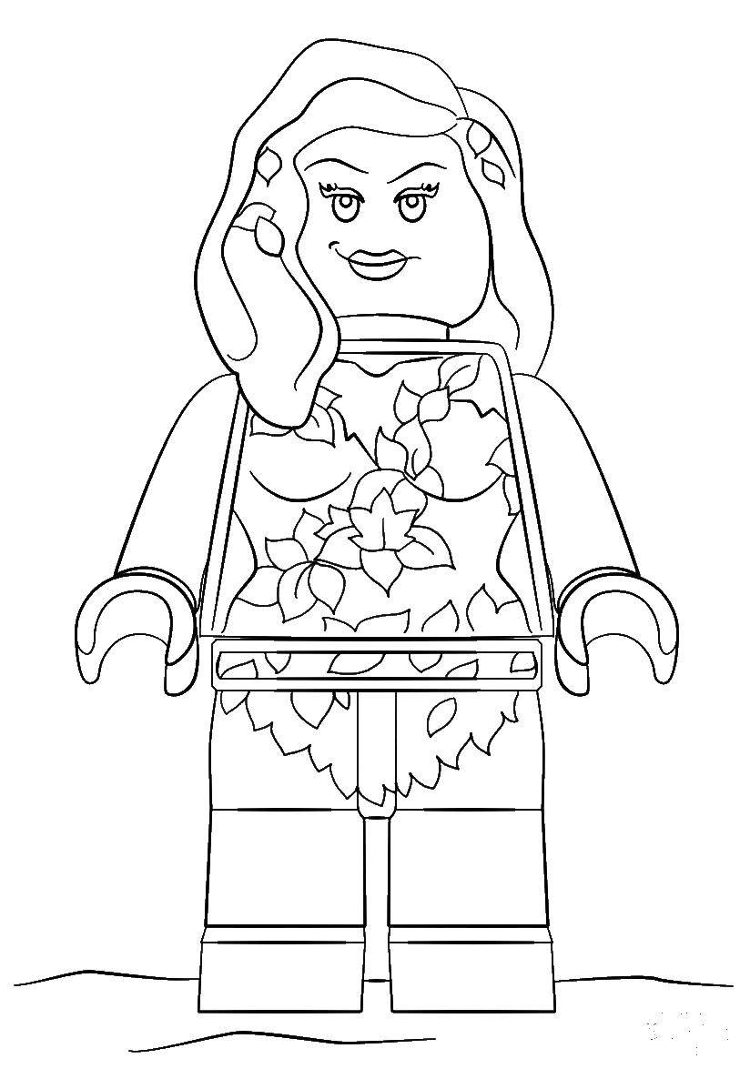 Название: Раскраска Девочка лего. Категория: Лего. Теги: Конструктор, Лего.