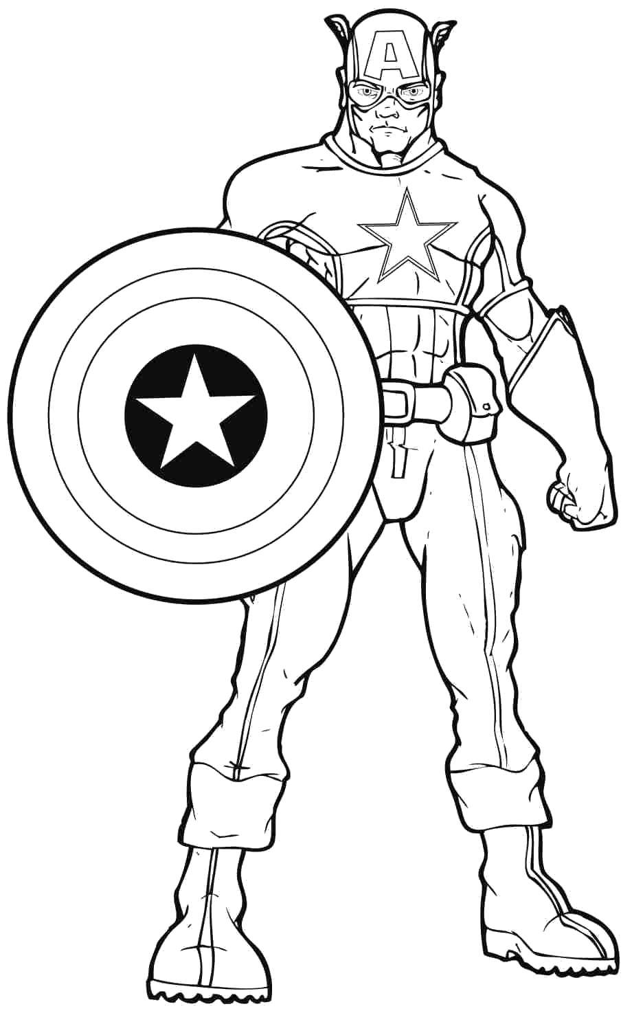 Название: Раскраска Капитан америка. Категория: Комиксы. Теги: Комиксы, Капитан Америка.