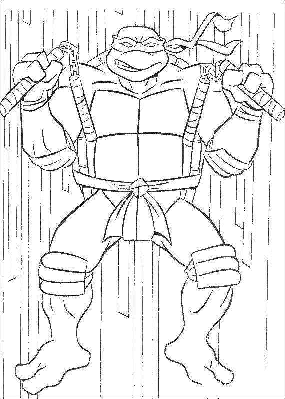 Coloring Michelangelo. Category teenage mutant ninja turtles. Tags:  Comics, Teenage Mutant Ninja Turtles.