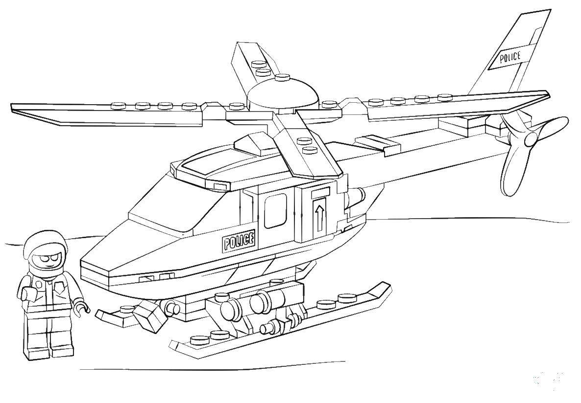 Coloring Helicopter. Category LEGO. Tags:  Designer, LEGO.