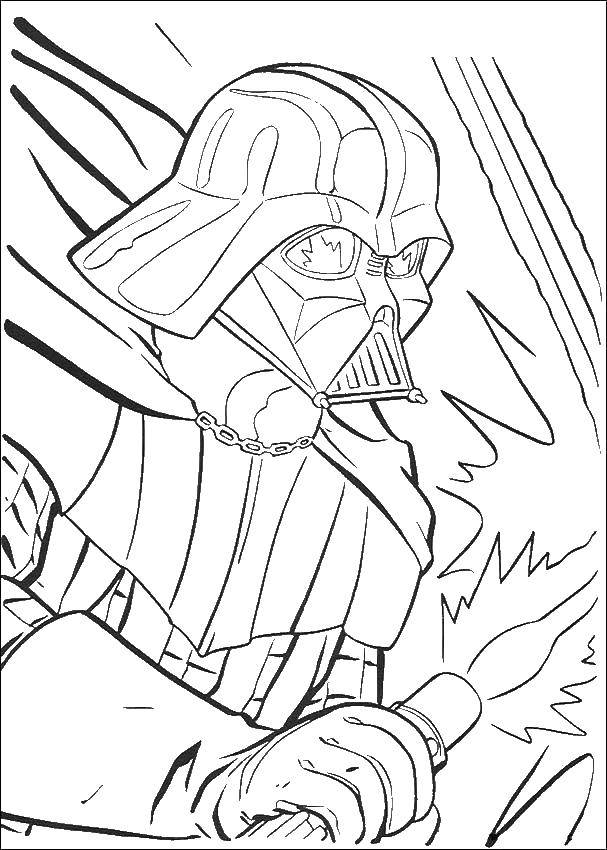 Coloring Darth Vader from star wars. Category The characters from the movies. Tags:  Star Wars .