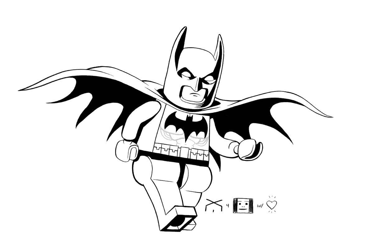 Coloring Batman from LEGO. Category LEGO. Tags:  Designer, LEGO.