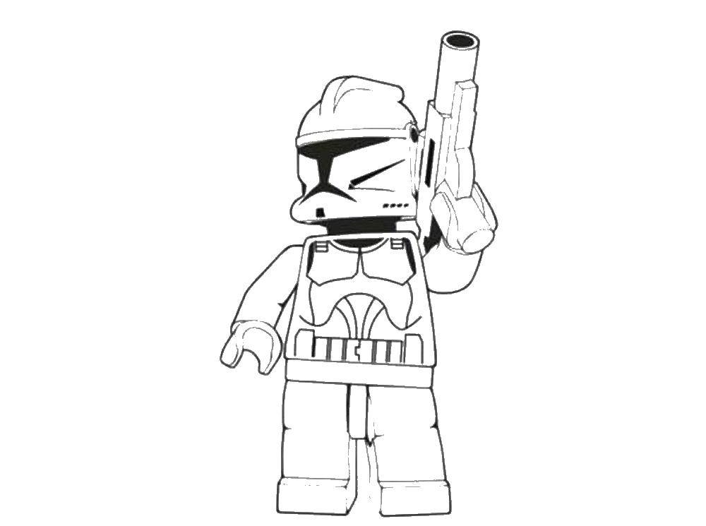 Coloring LEGO stormtrooper. Category LEGO. Tags:  LEGO, star wars, stormtrooper.