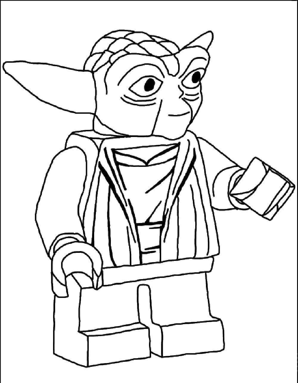 Coloring LEGO Yoda. Category LEGO. Tags:  LEGO, designer, iodine.