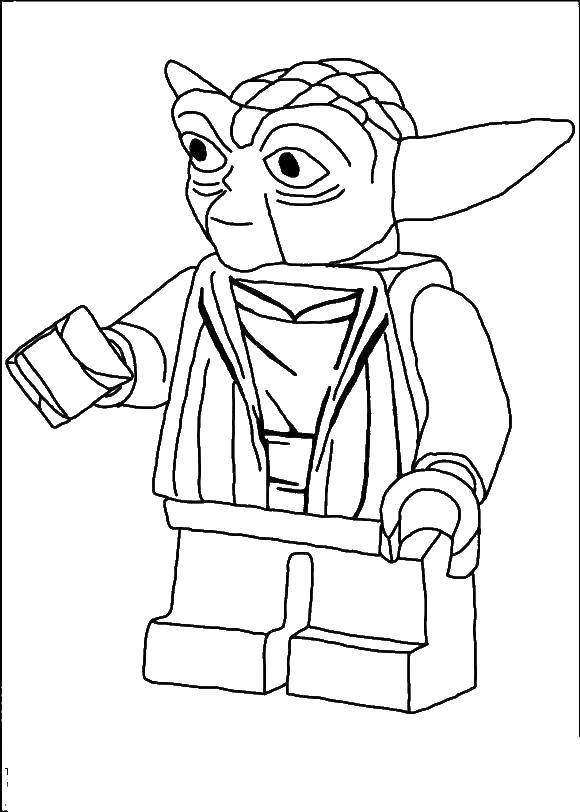Coloring Mester iodine LEGO. Category LEGO. Tags:  Master Yoda, Jedi, LEGO.