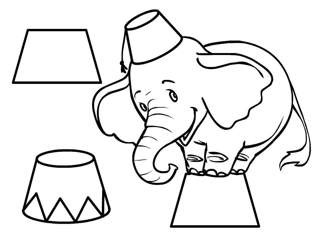 Coloring Baby elephant Dumbo. Category cartoons. Tags:  Dumbo.