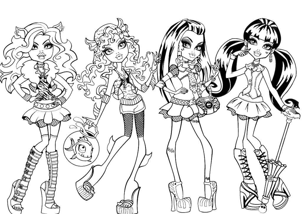Coloring Monster high. Category Monster high. Tags:  Monstery.