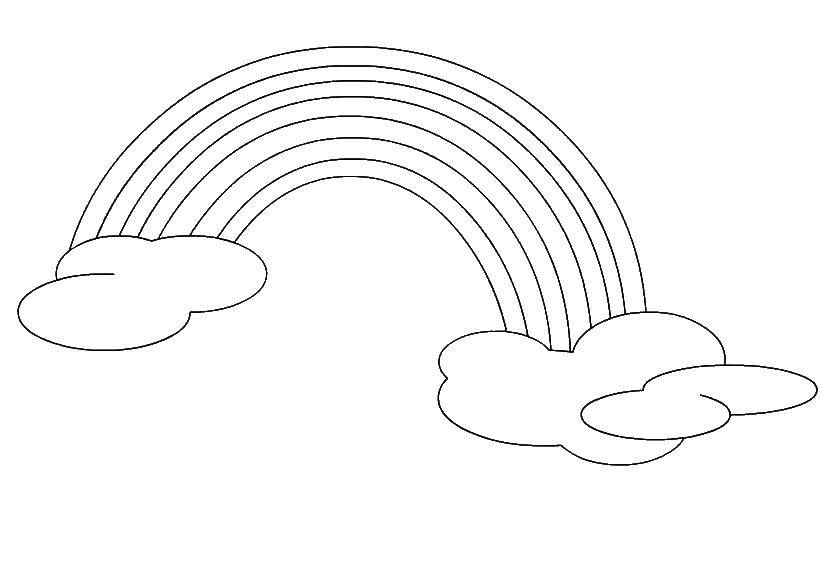 Название: Раскраска Радуга. Категория: Радуга. Теги: радуга.