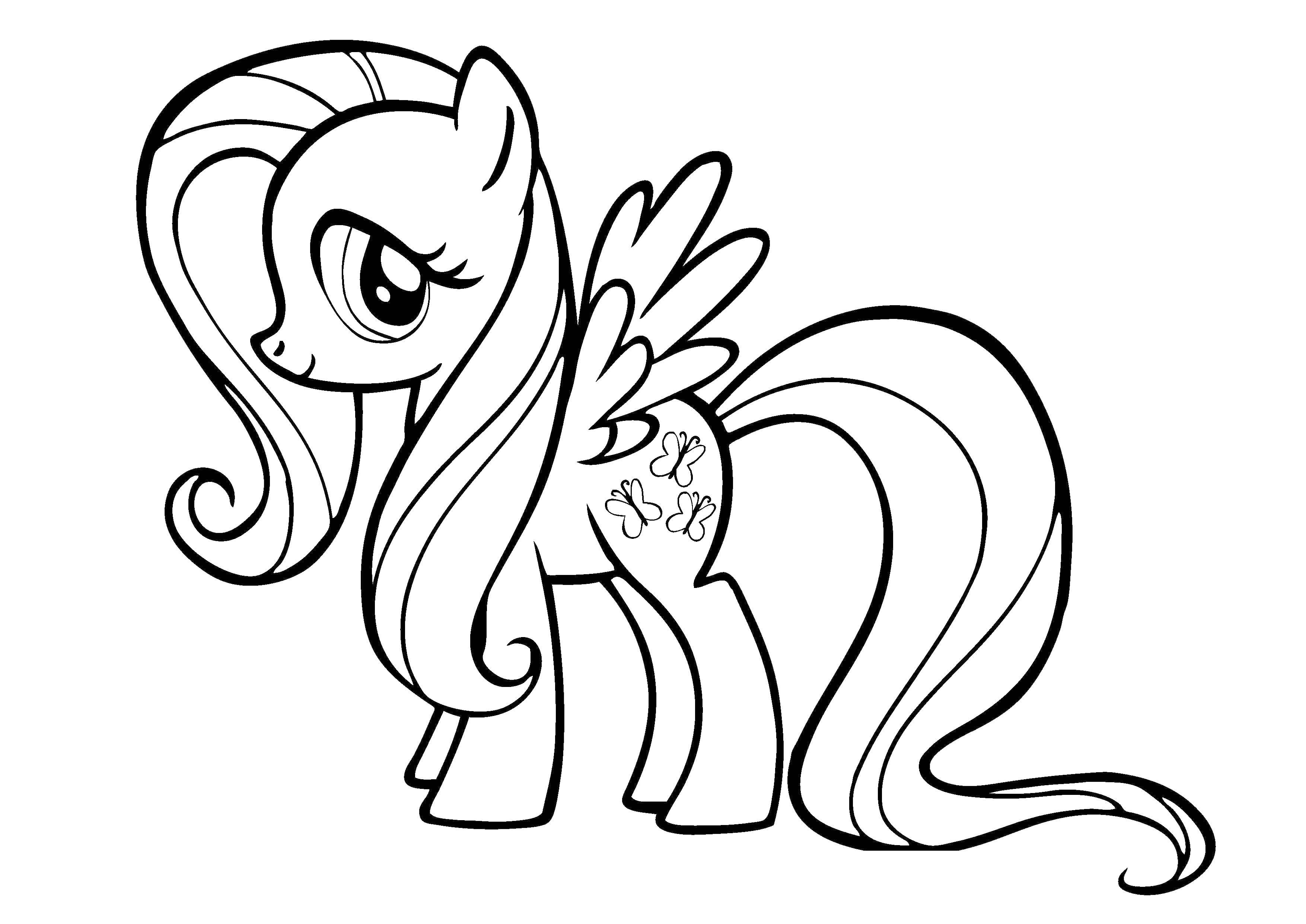 Coloring Beautiful pony. Category Ponies. Tags:  ponies, wings for girls.