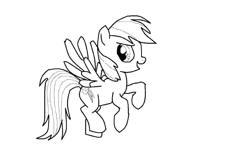 Coloring Pony. Category Ponies. Tags:  ponies, wings for girls.