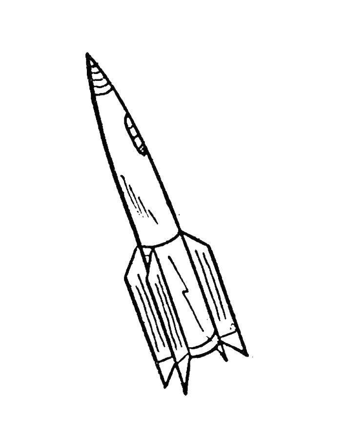 Название: Раскраска Ракета. Категория: ракеты. Теги: ракета.