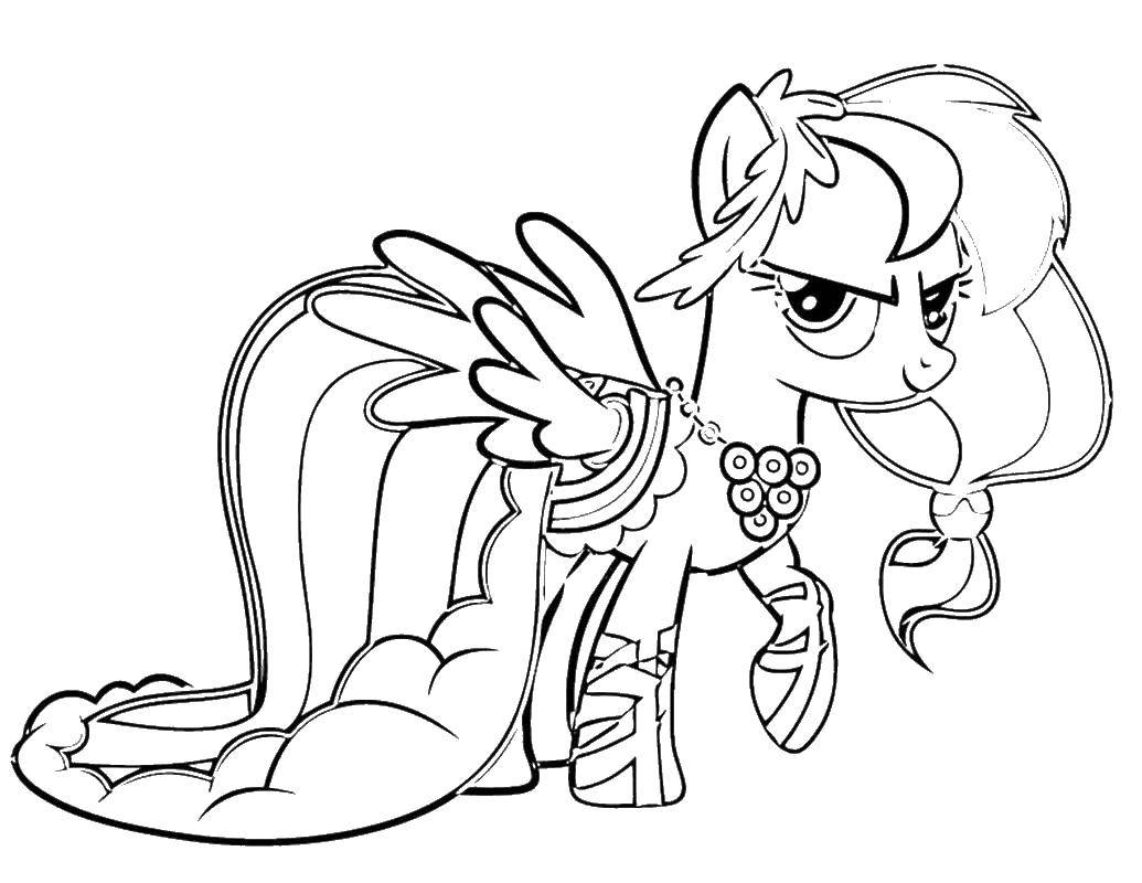 Coloring Winged ponies. Category Ponies. Tags:  pony, rainbow, girls.