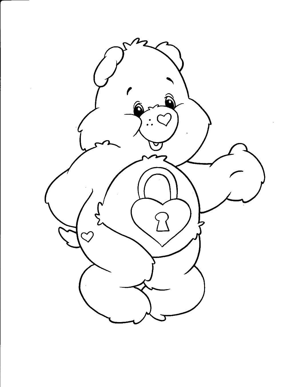Coloring Bear from the movie rainbow bears. Category bright bears. Tags:  rainbow bears, bears.