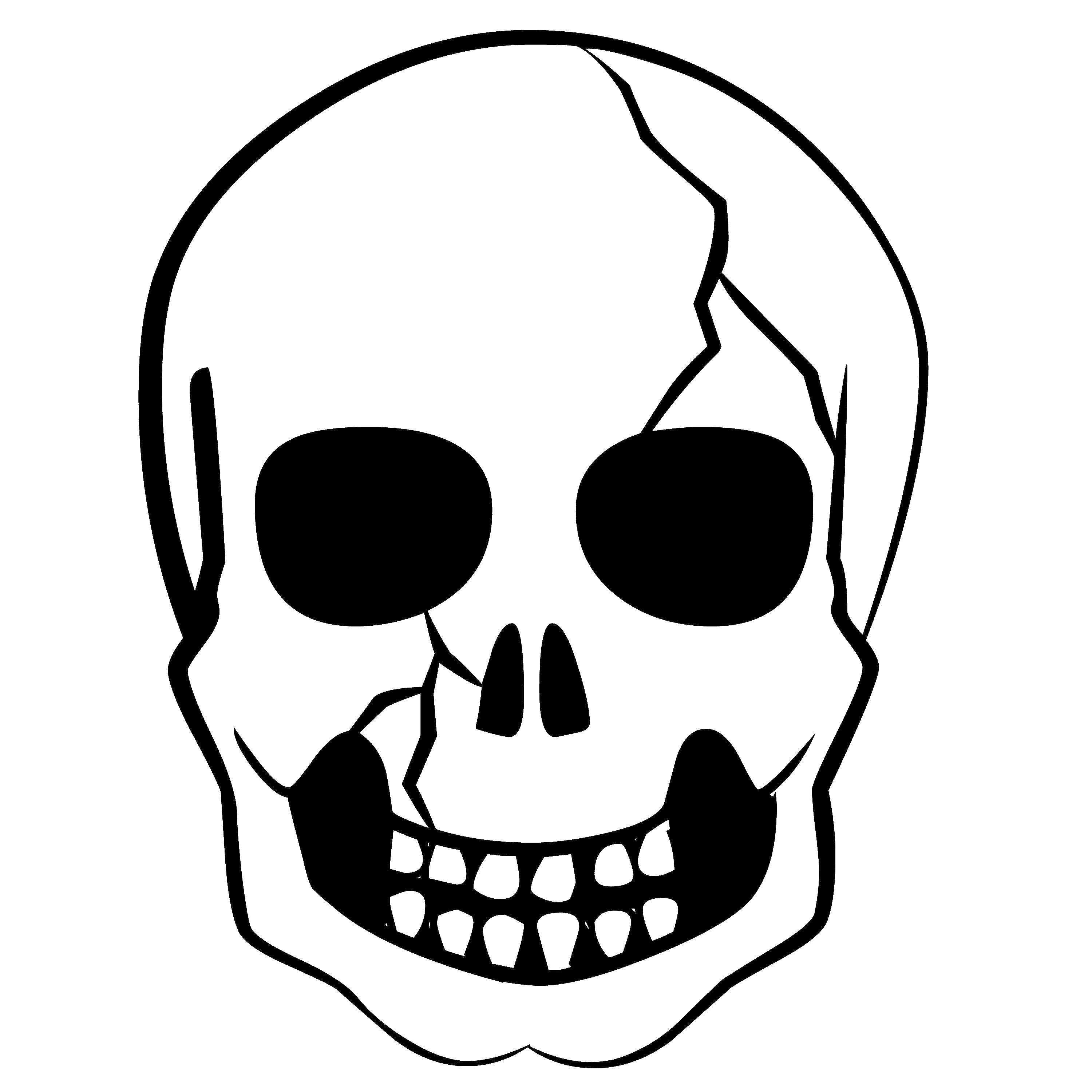 Coloring Skull cracked. Category Skull. Tags:  skull, cracked.