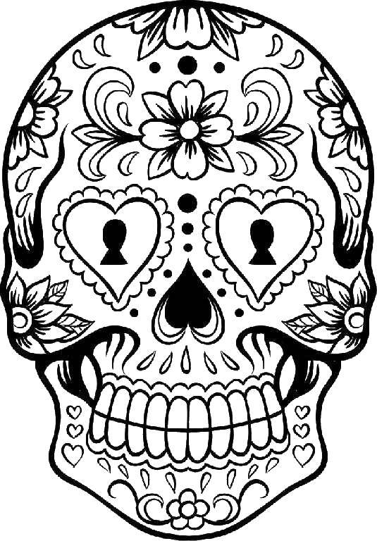 Coloring The skull patterns. Category Skull. Tags:  skull, patterns, diamonds.