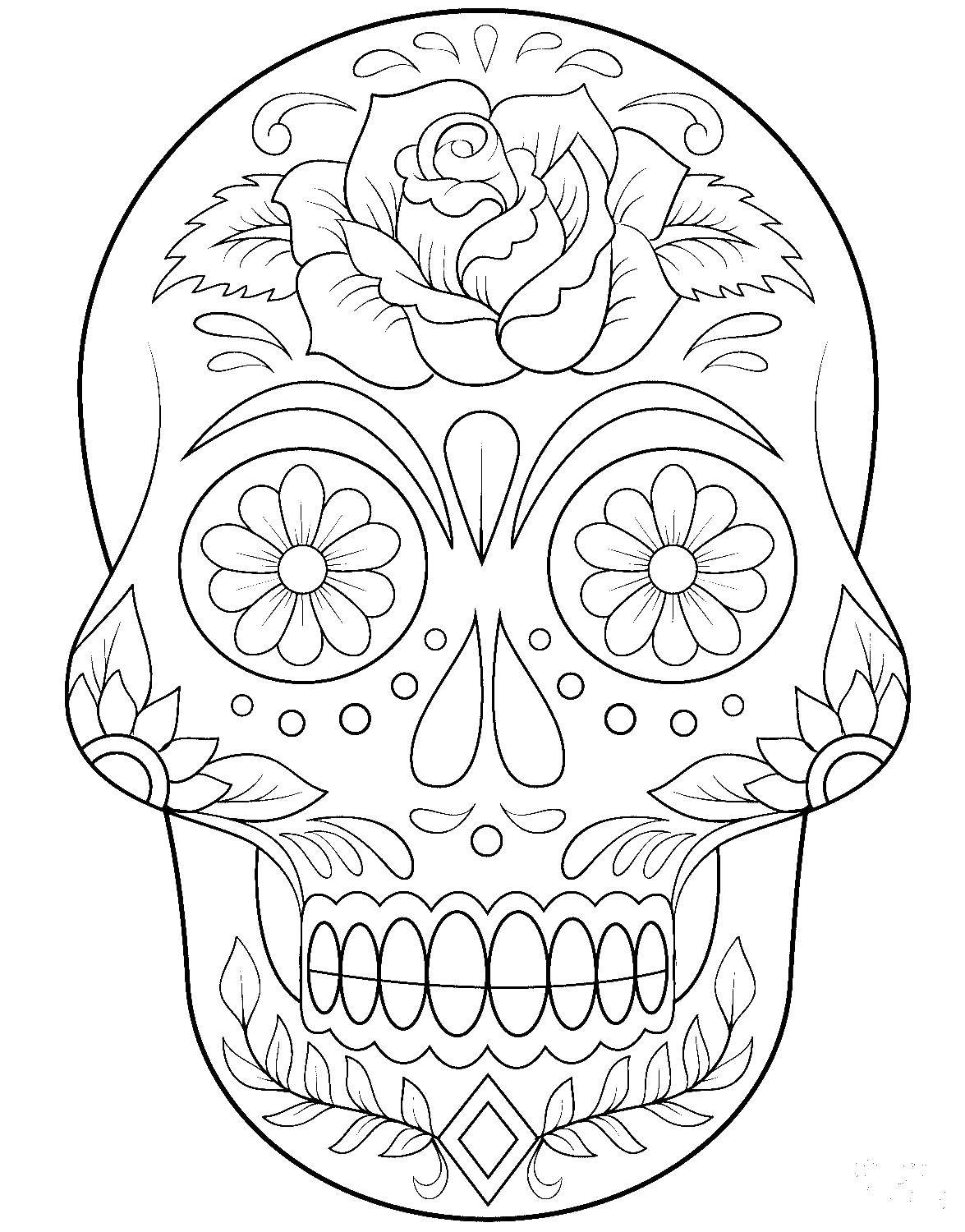 Coloring The skull patterns. Category Skull. Tags:  Skull, patterns.