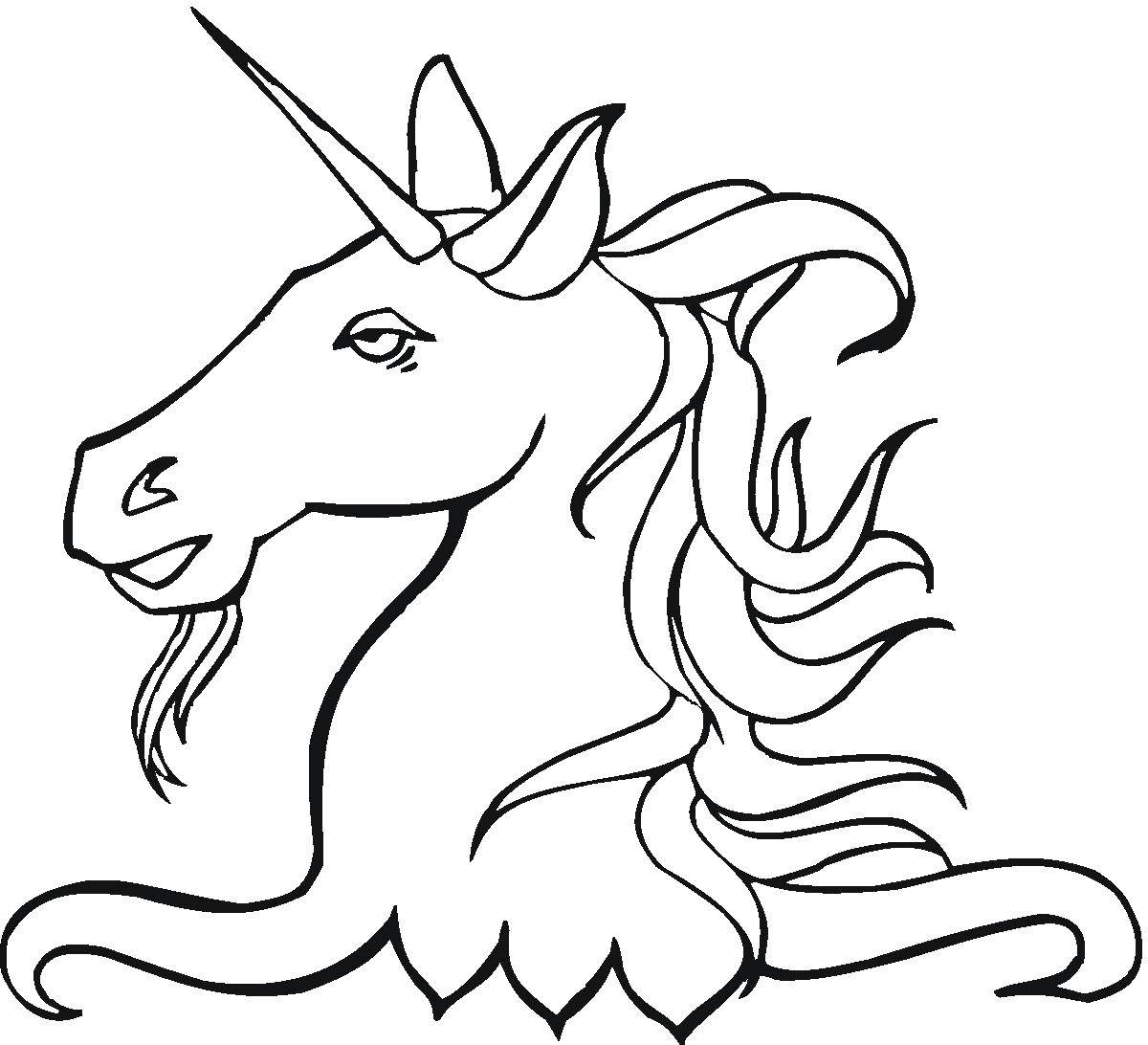 Название: Раскраска Единорог. Категория: Пони. Теги: пони, сказка, для девочек, единорог.