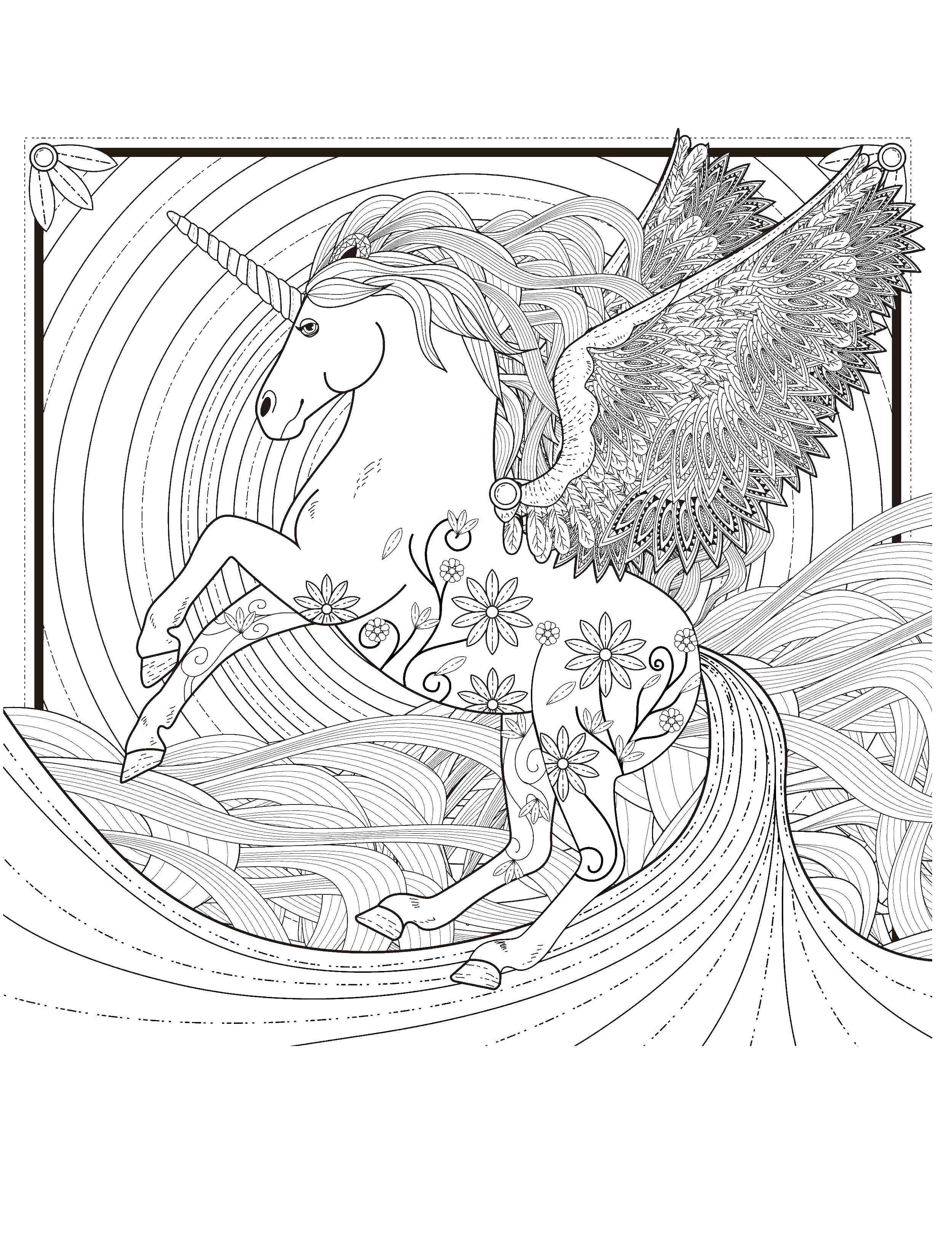 Coloring Winged unicorn. Category Ponies. Tags:  pony tale, girls, unicorn.