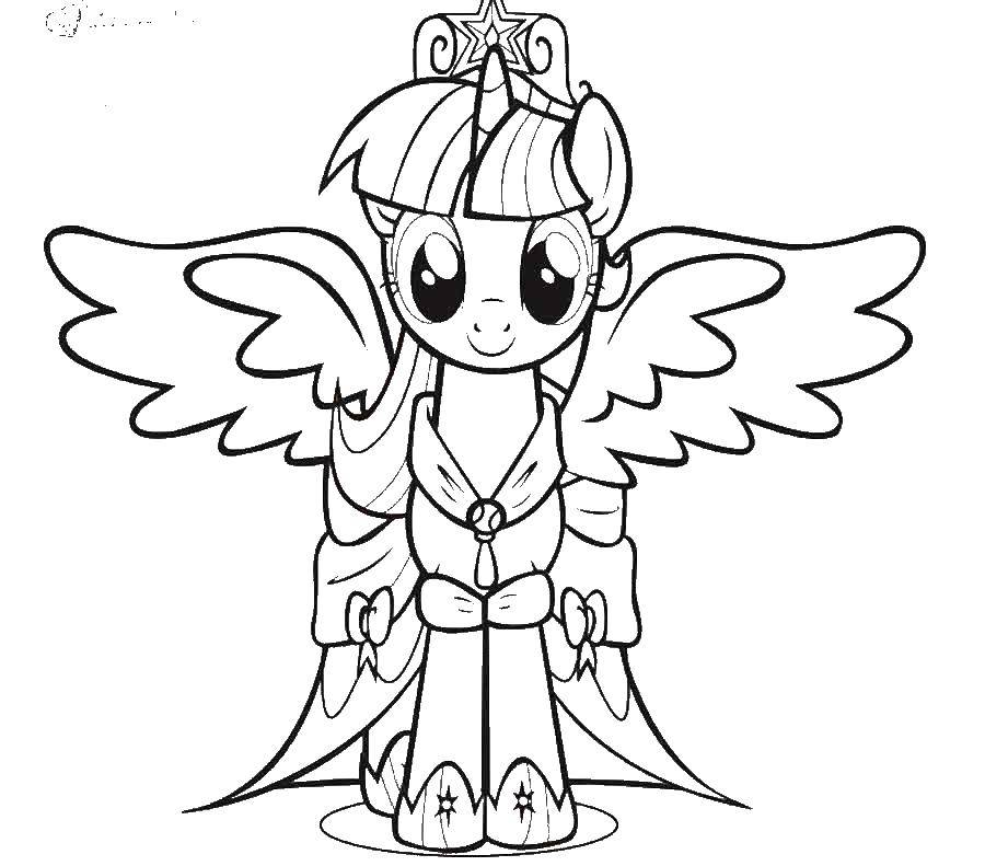 Coloring My little pony twilight sparkle. Category cartoons. Tags:  pony, Sparkle.
