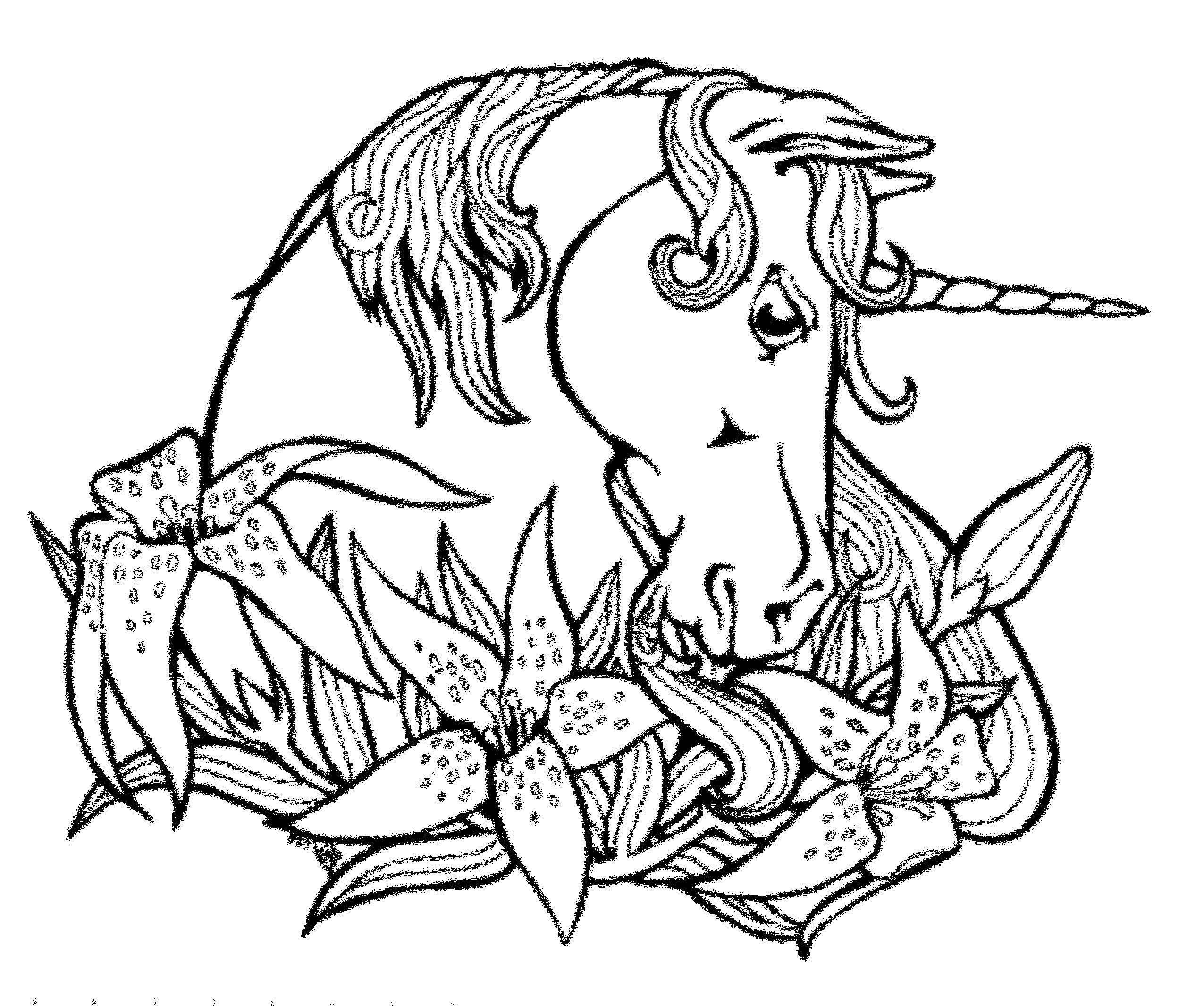Coloring Unicorn in flowers. Category Ponies. Tags:  pony tale, girls, unicorn.