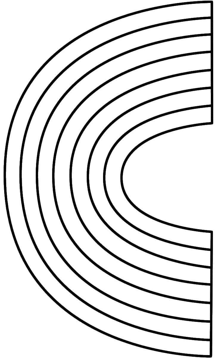 Название: Раскраска Радуга. Категория: Радуга. Теги: радуга.