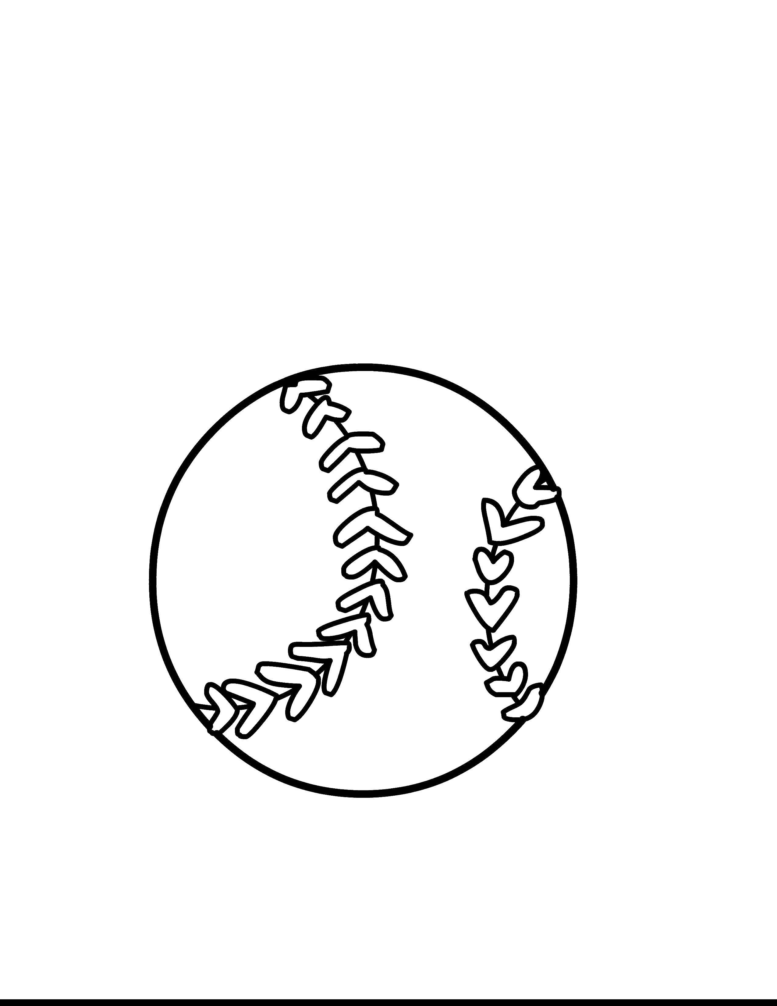 Название: Раскраска Бейсбольный мячик. Категория: Спорт. Теги: Спорт, бейсбол.
