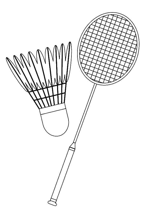 Название: Раскраска Большой теннис. Категория: Спорт. Теги: Спорт, теннис, ракетка.