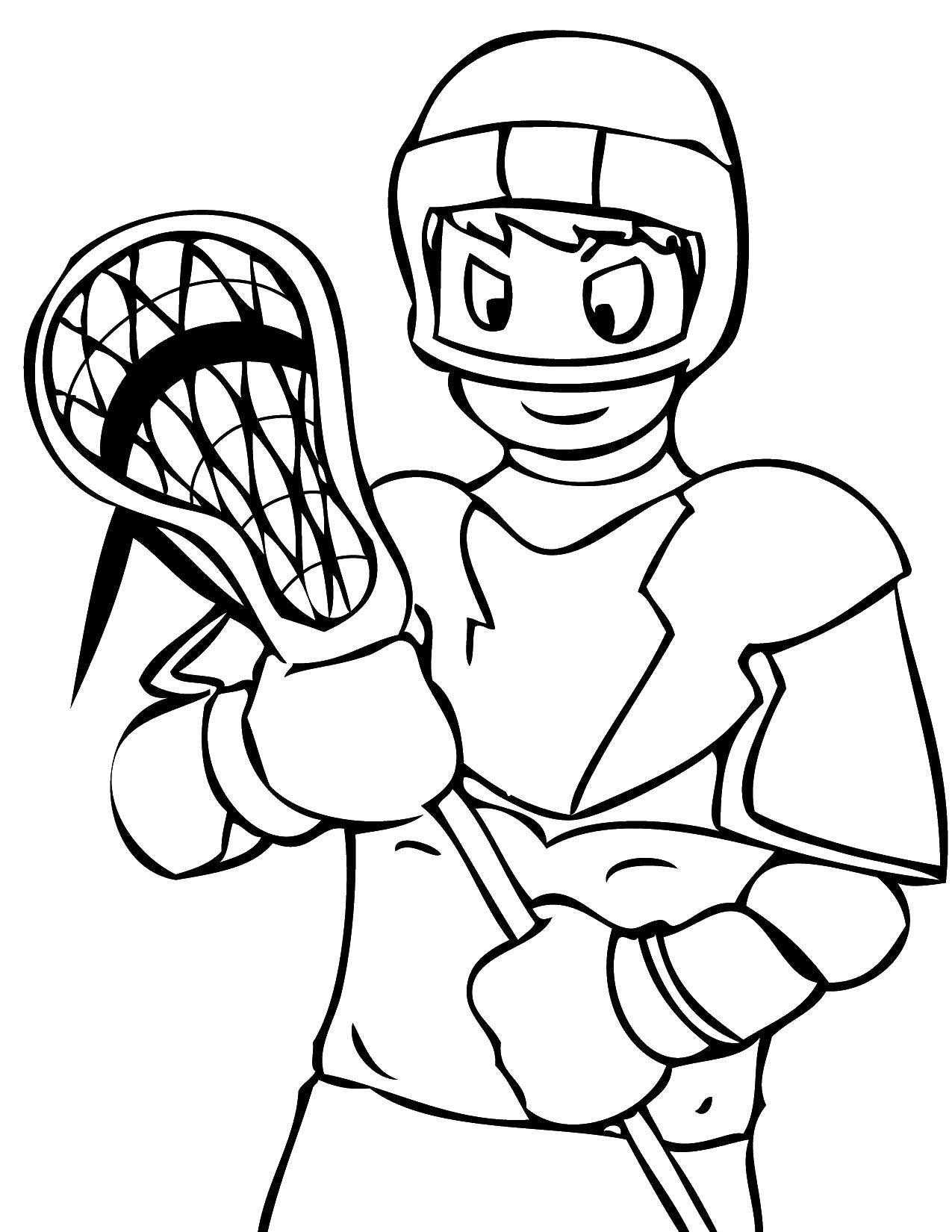 Название: Раскраска Хоккей с мячом. Категория: Спорт. Теги: спорт, хоккей, хоккеист.