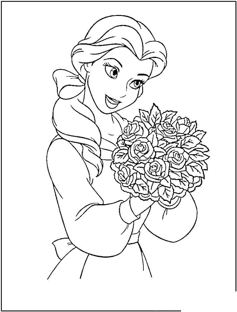 Coloring Beautiful bell with flowers. Category Princess. Tags:  Bell, beautiful.
