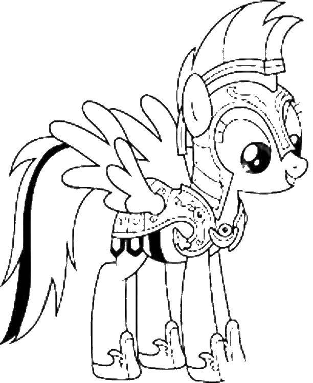 Название: Раскраска Мой маленький  пони рейнбоудэш. Категория: принцесса. Теги: пони, Дэш.