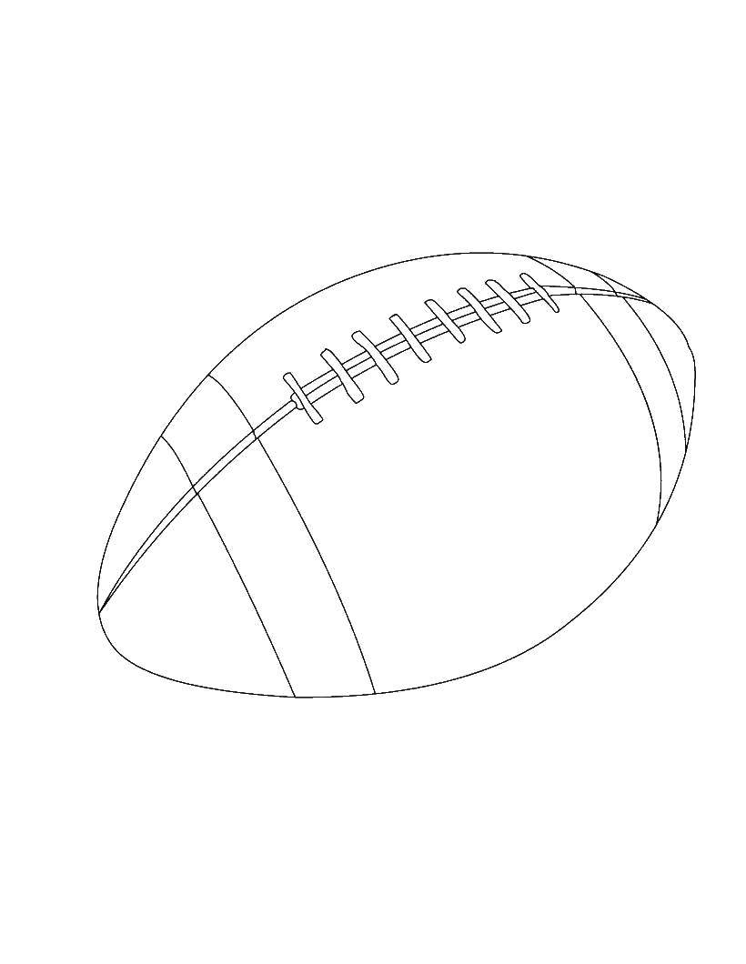 Название: Раскраска Мяч для регби. Категория: Спорт. Теги: Спорт, регби.